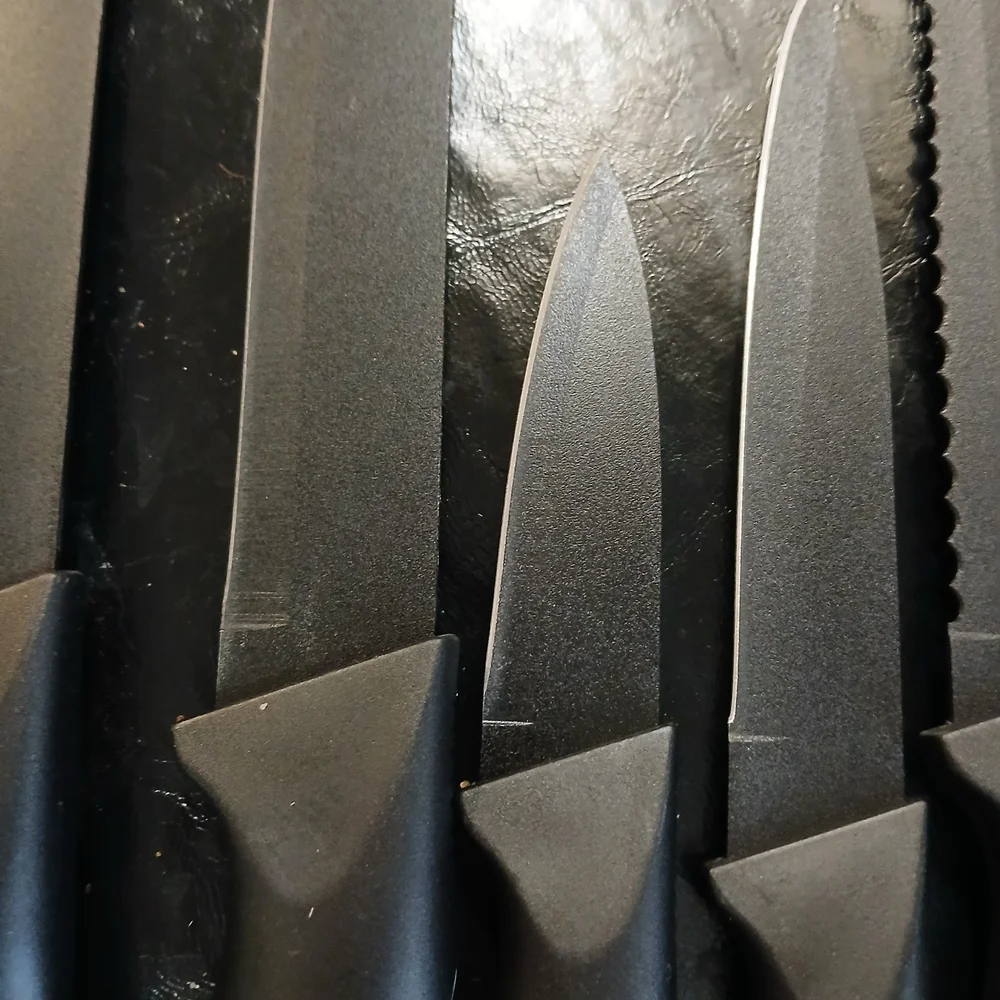 5pc Knife Set with Peeler New Black